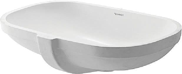 VASQUE A SOUS ENCASTRER D-CODE DURAVIT 495X290MM SANS PLAGE ROBINET +TROP-PLEIN BLANC