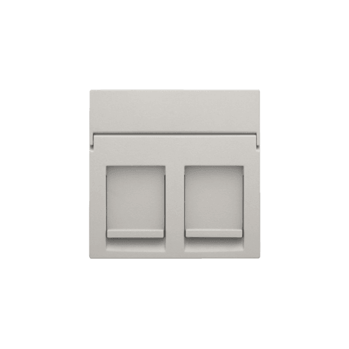 Enjoliveur data 2x RJ, couleur light grey