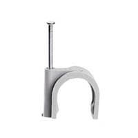 Attache fixfor câble rond 29mm Gris Ral 7035 - pointe 50mm