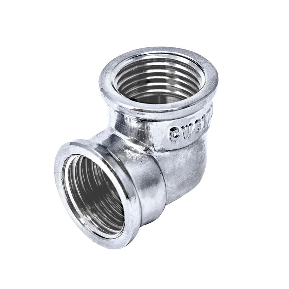 coude 90° laiton/chromé 1/2"MF