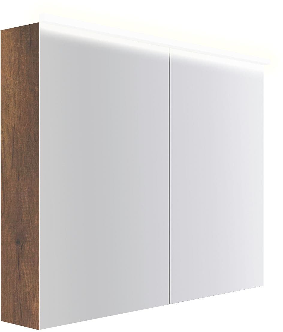 ARMOIRE TOILETTE COFFEE 2 PORTES 1000MM 4250K CHENE DECOR ROUILLE