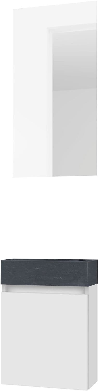 LAVE-MAINS FORM MINI STONE/ 1 PORT/MIROIR POUDRE BLANC