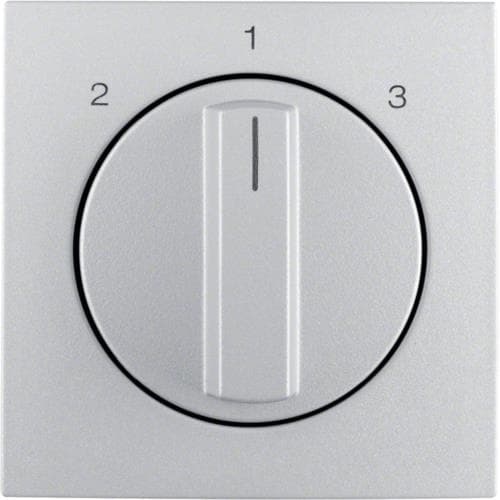 Enjoliveur avec bouton rotatif pour interrupteur 3 paliers sans position 0 S.1 / B.3 / B.7 Alu, ma