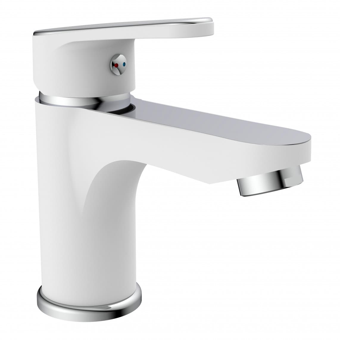 34710 ALASKA Mitigeur lavabo, blanc/chromé