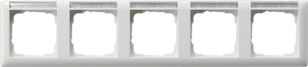 Cadre de finition Gira standard 55 avec zone d'inscription Blanc brillant