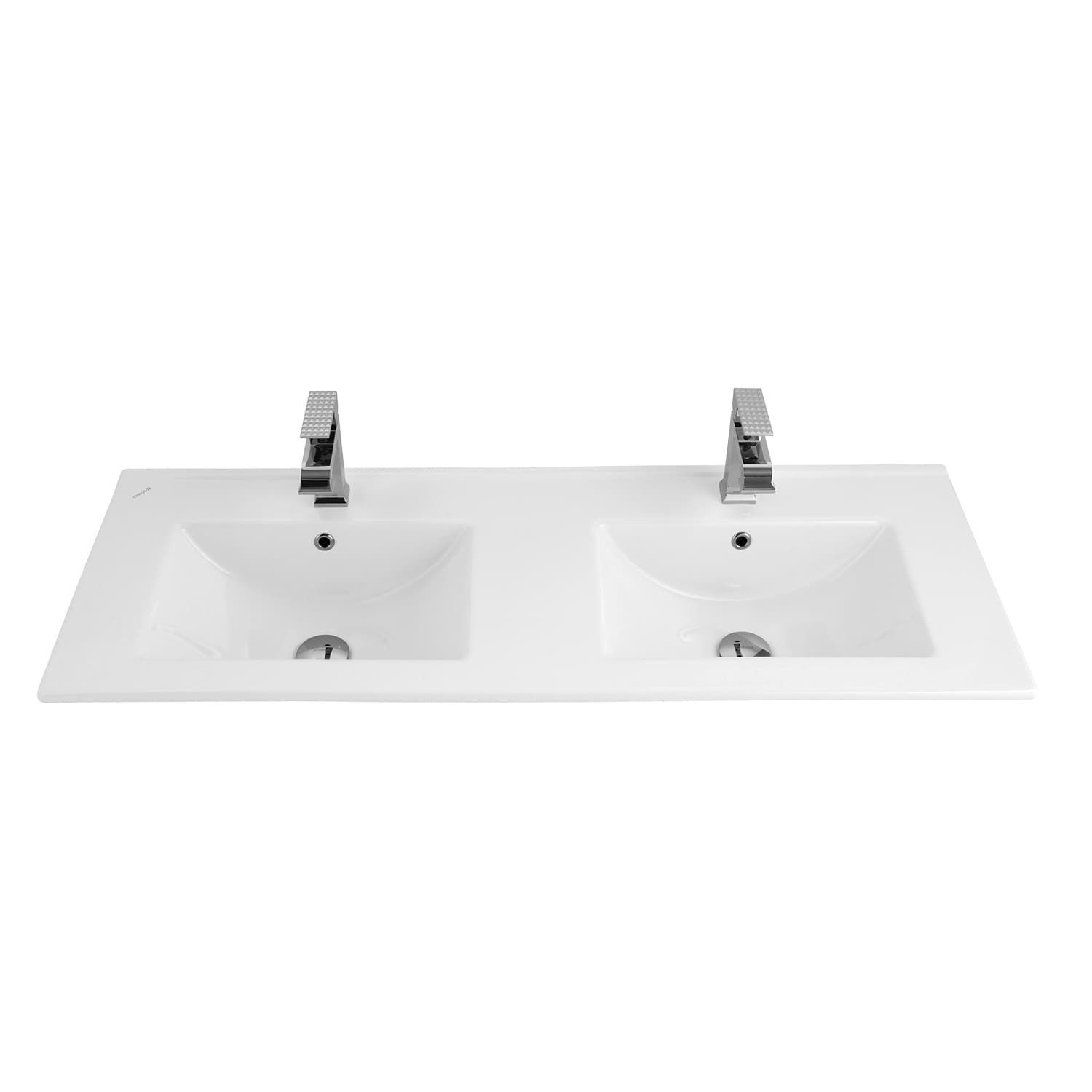 VASQUE EN CÉRAMIQUE DOUBLE (45X120CM) - BLANC