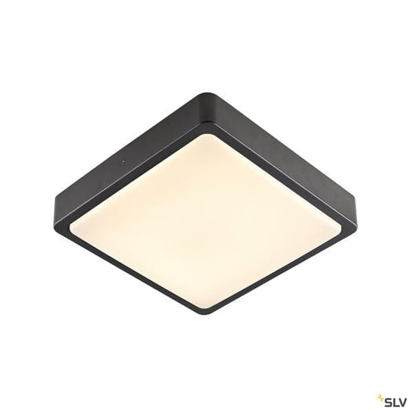 Ainos square, applique ou plafonnier apparent Led outdoor, Anthracite, commutateur CCT 3000 / 4000K