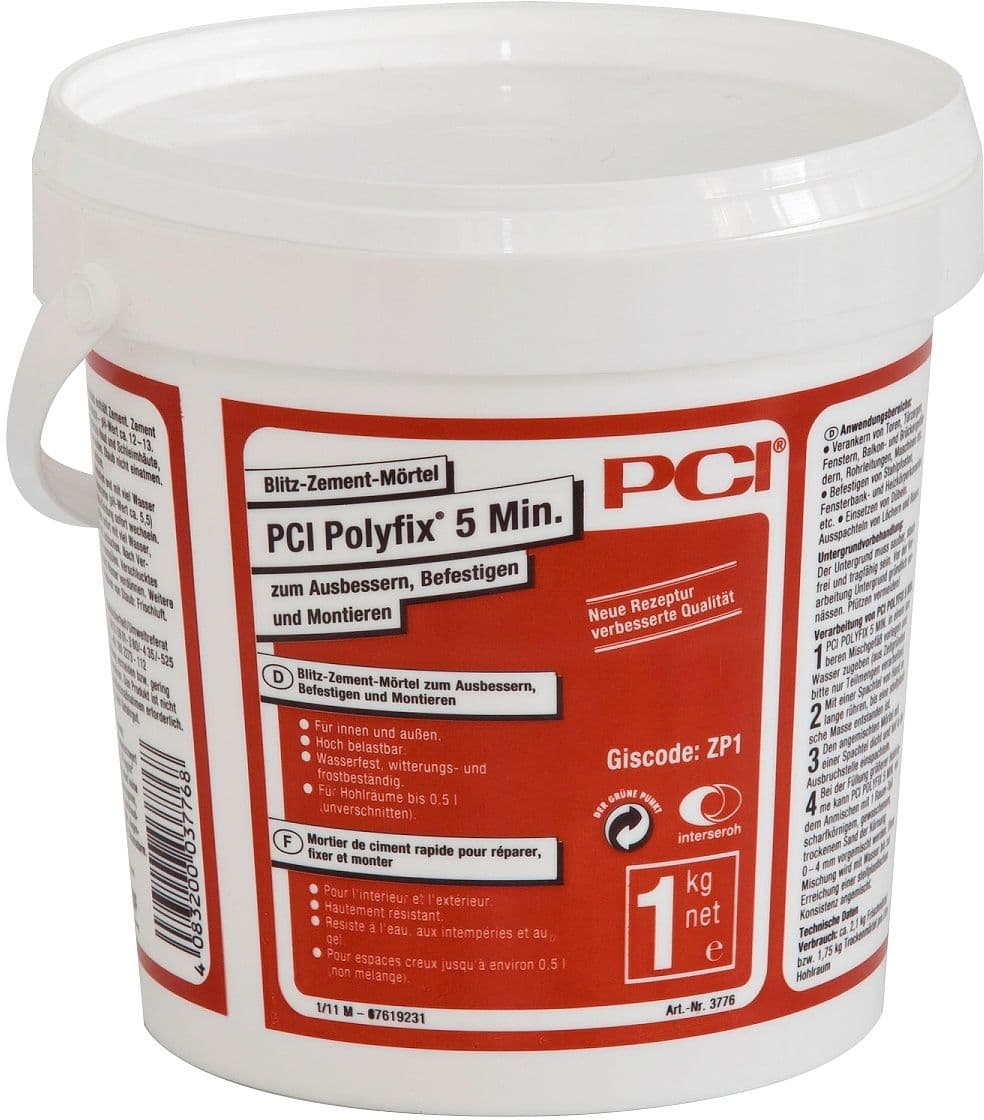 CIMENT RAPIDE PCI POLYFIX 5MIN SEAU 5KG