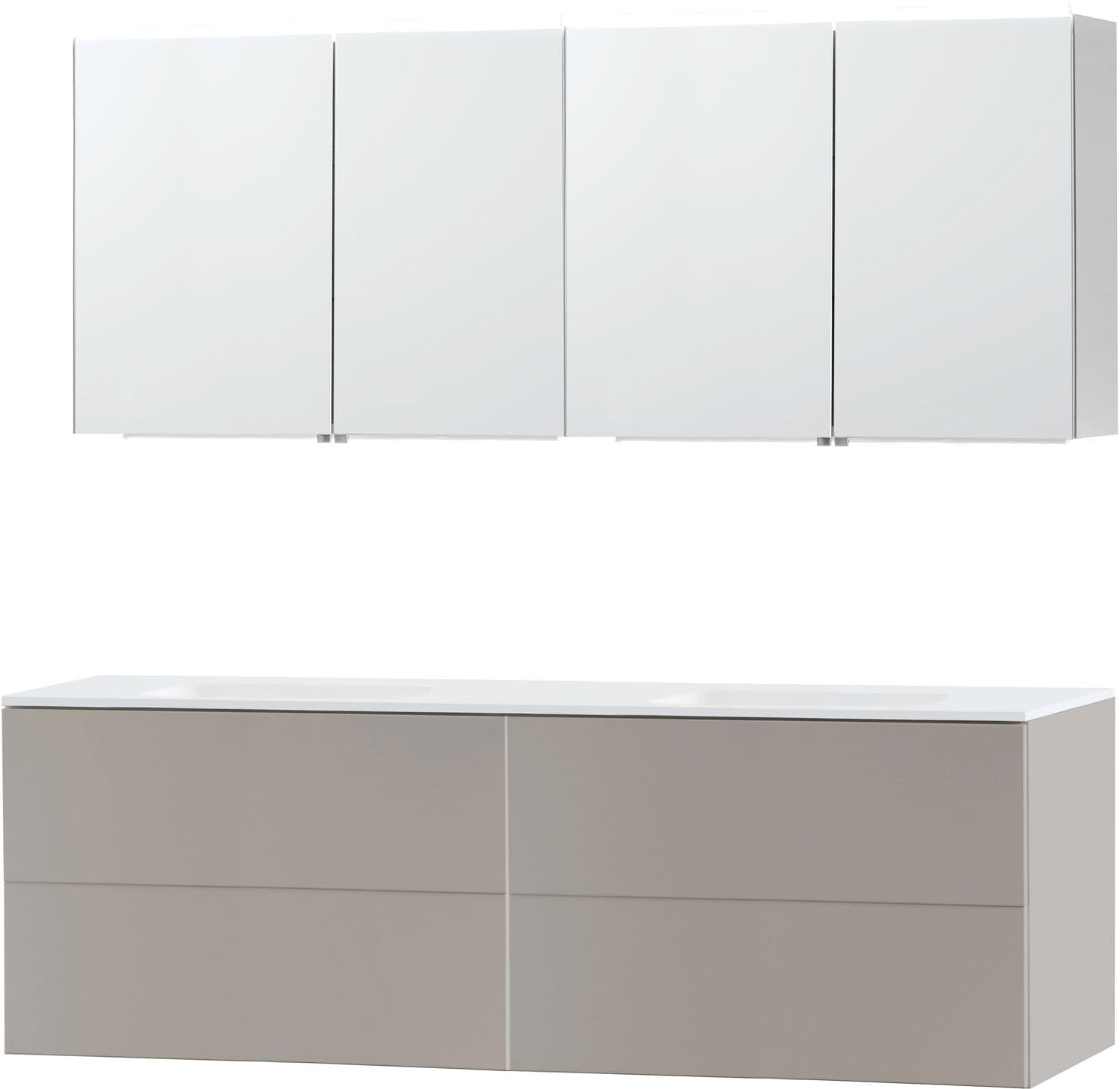 MEUBLE PURO DUO GRIS 180 SOLID MOLTO ARMOIRE TOILLETTE