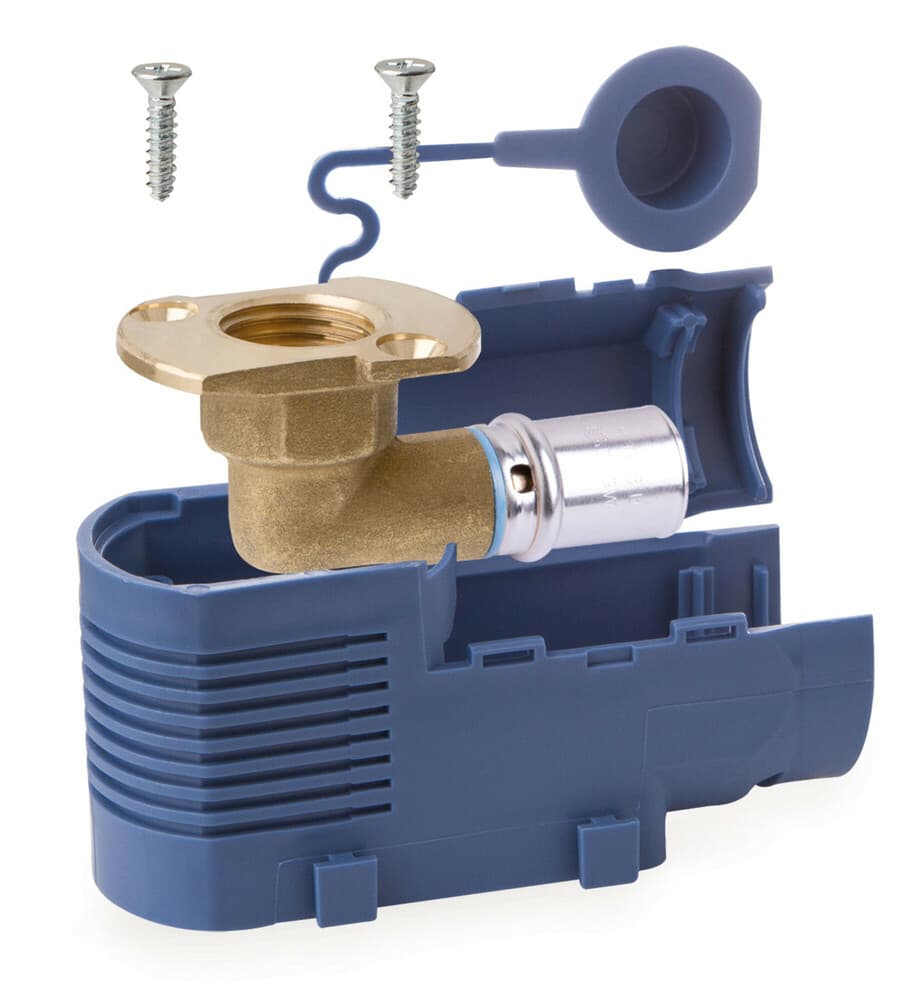 SYSTEMPEX boîtier simple chauffage à sertir D16 mm 1/2"F