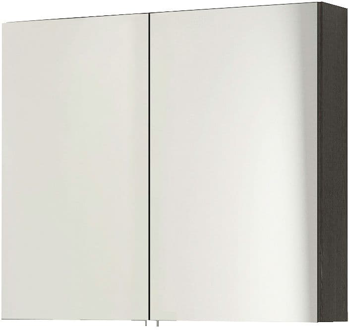 ARMOIRE DE TOILETTE FORM/CITA 2 PORTS REVERSIBLE 80CM CHENE GRAPHIT