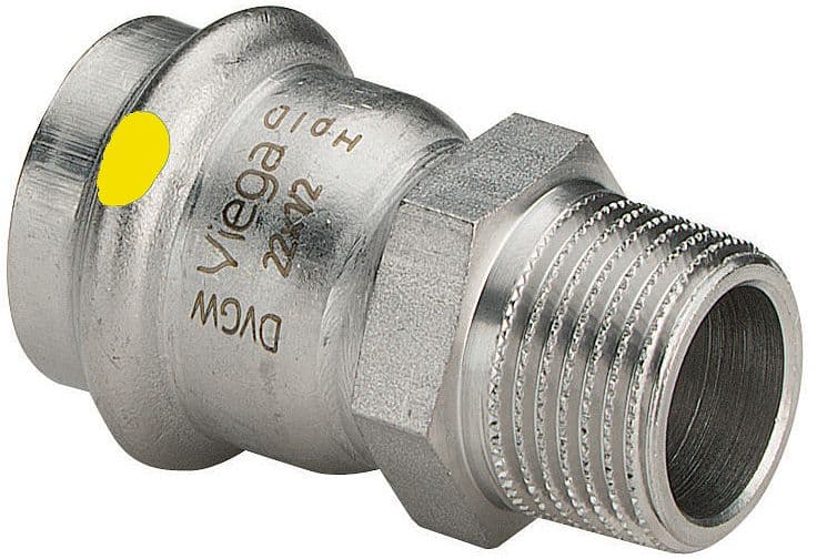 PUNTSTUK 3/4"M-22MM SANPRESS INOX GAS VIEGA