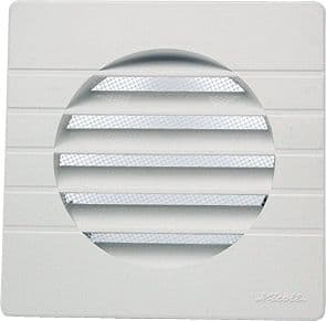 GRILLE CARREE NICOLL COULEUR STABLE 110MM BLANCHE +MOUSTIQUAIRE