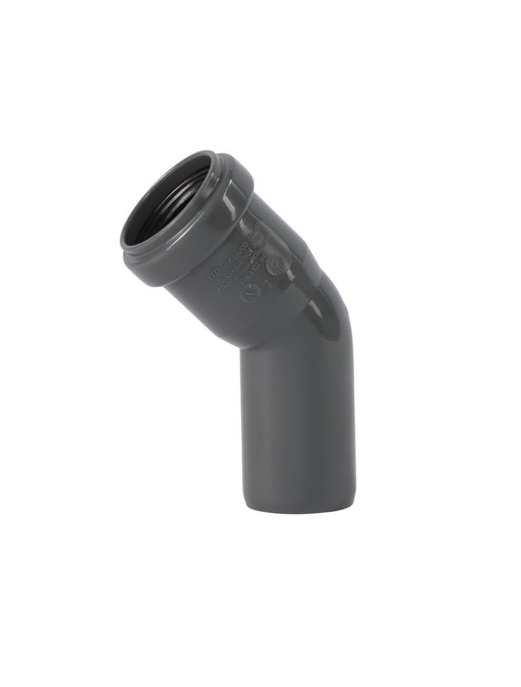 Ostendorf Kunststoffe HT-Safe B coude 45° PP D 75 mm gris