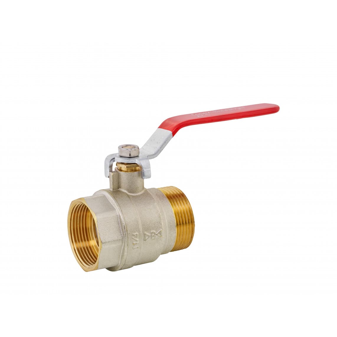 988596713 Robinet à sphère, nickelé, 3/4" F x 3/4" M