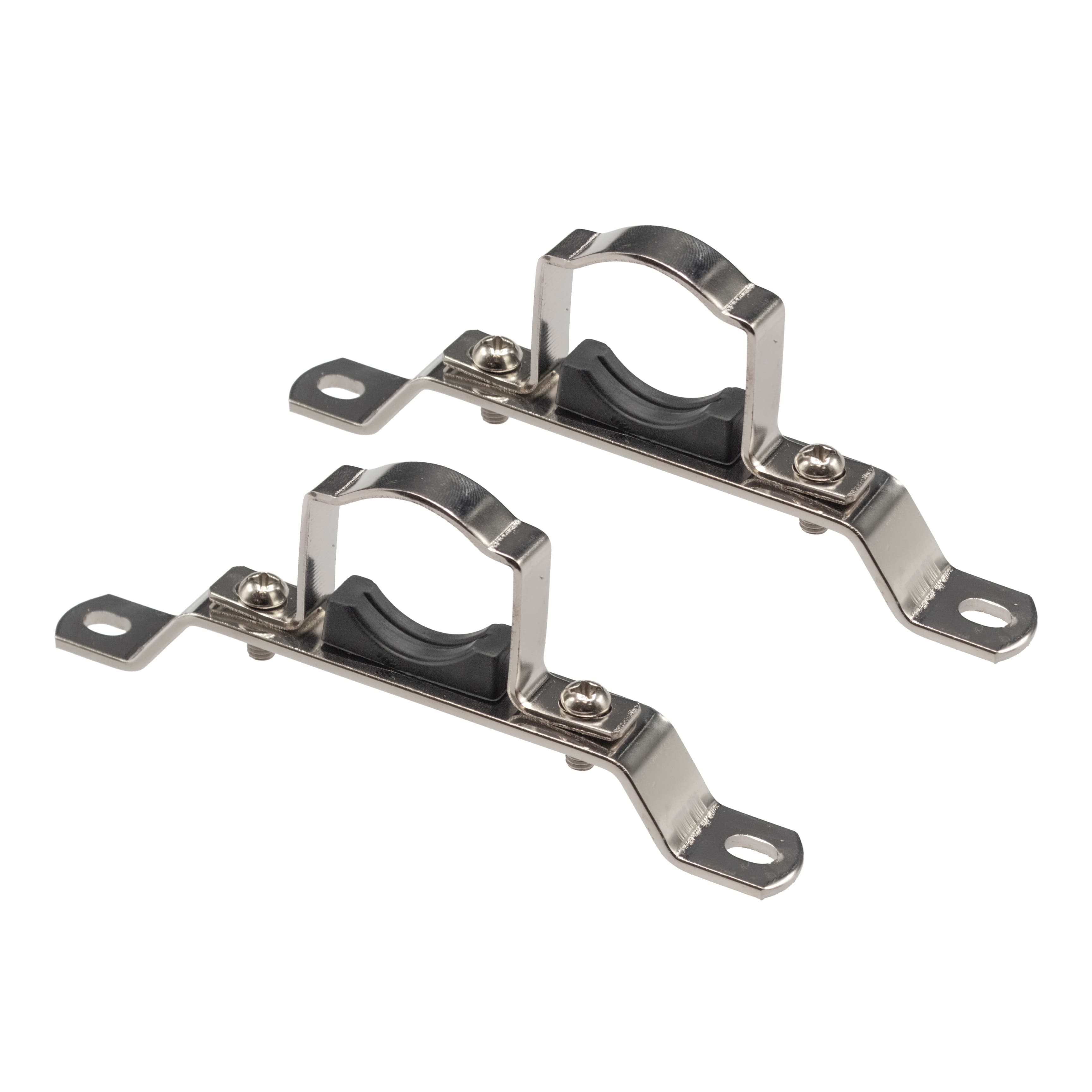 FIXATION SIMPLE POUR COLLECTEUR LAITON NICKELÉ 1" 2PCS/SET