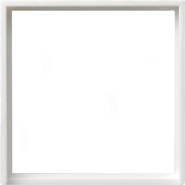 Cadre adaptateur avec découpe carrée pour appareils avec cache (50 x 50mm) Blanc satiné - Ce cadre