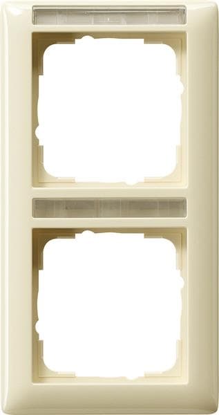Cadre de finition Gira standard 55 avec zone d'inscription Blanc crème brillant