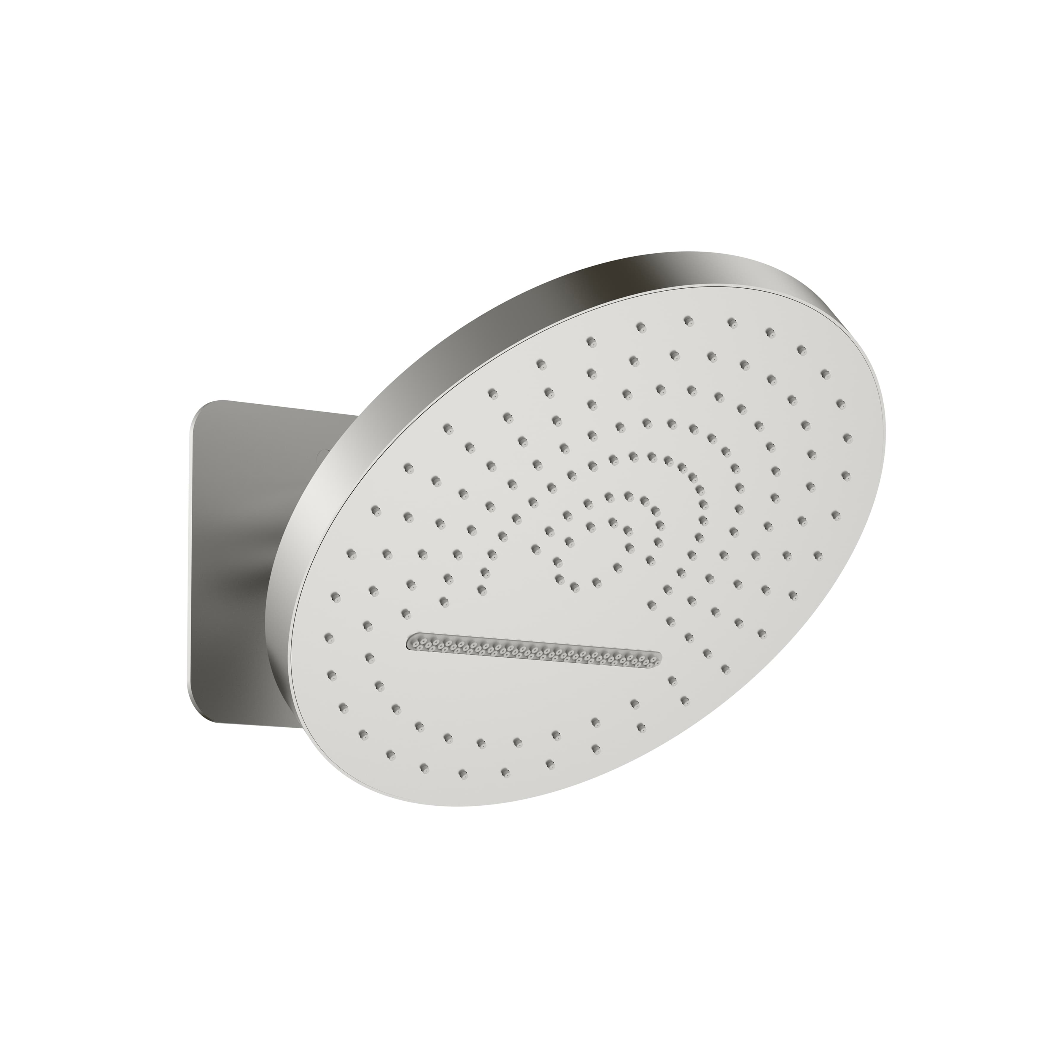 UNIFORMA DOUCHE DE TÊTE TROPICAL RAIN XL – 2 JETS – MONTAGE MURALE – AVEC BOÎTIER D’ENCASTREMENT – 32 CM – ACIER INOX BROSSÉ