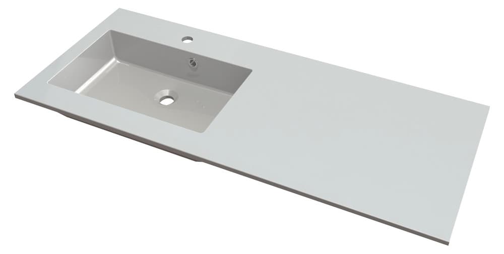 Van Marcke Don tablette 1lavabo marbre artificiel 1200x500x15mm gauche blanc