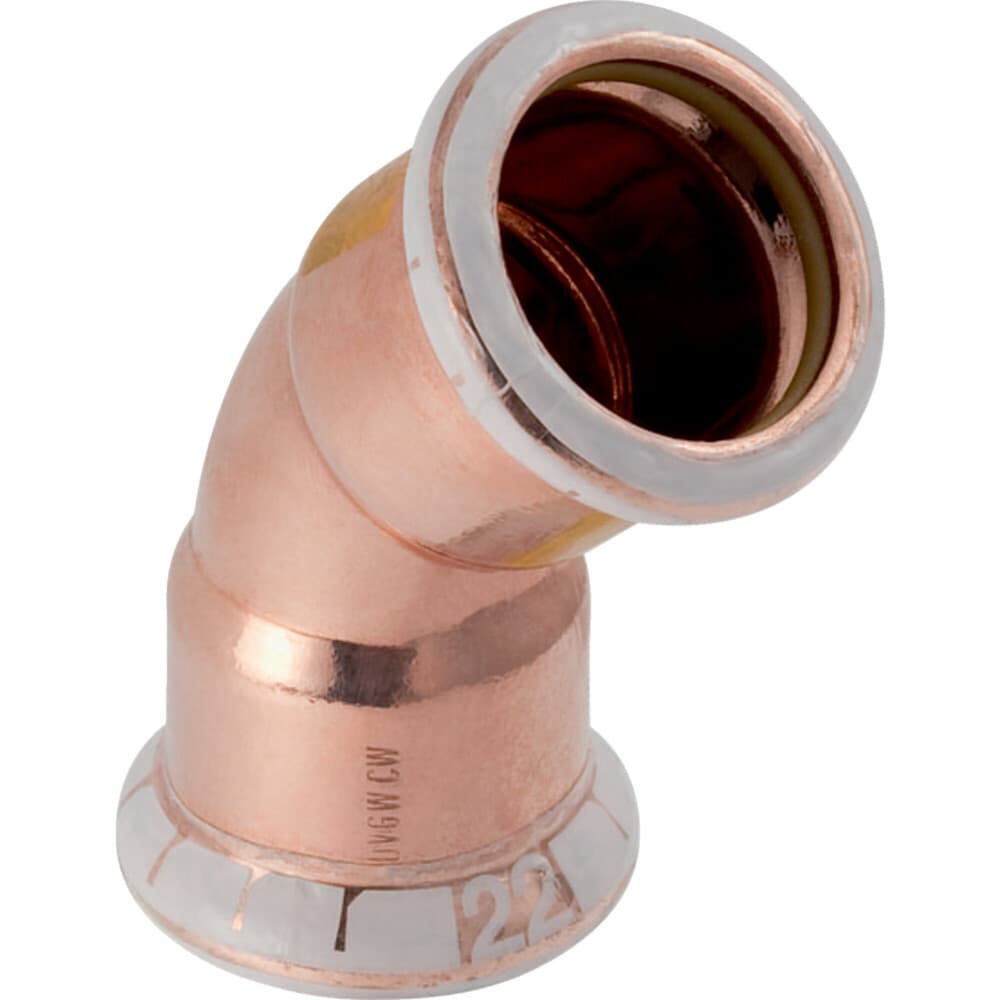 Geberit Mapress raccord sertir cuivre pour gaz coude 45° FF 22