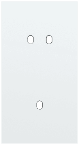 Plaque de recouvrement double, verticale 71 mm d'entraxe, pour une fonction de commutation double et une simple, Niko Toggle steel white coated