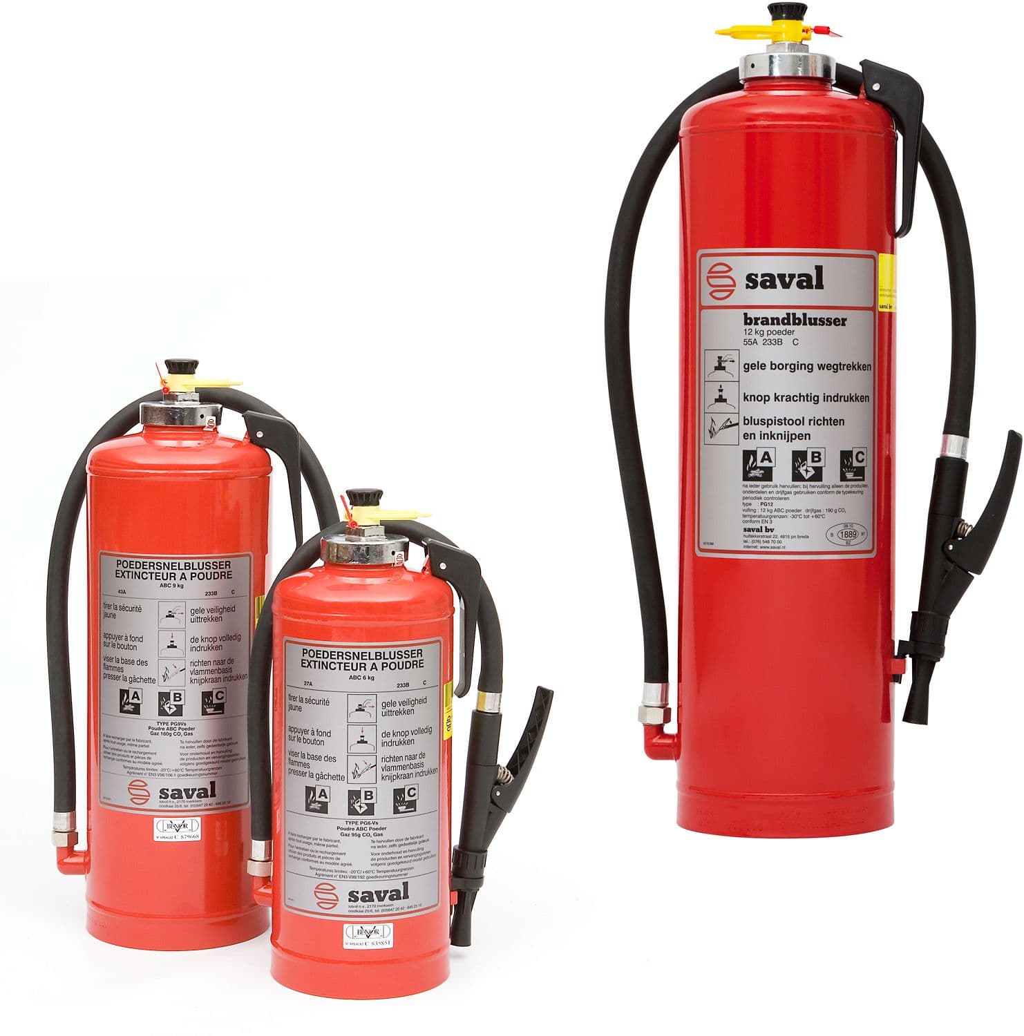 EXTINCTEUR AVEC POUDRE ABC BENOR 9KG PG9 STANDARD