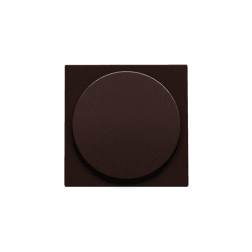 Set de finition pour variateur à bouton rotatif ou extension, incl. bouton rotatif, couleur dark brown coated