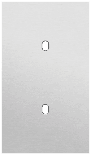 Plaque de recouvrement double, verticale 60 mm d'entraxe, pour deux fonctions de commutation simples, Niko Toggle alu grey brushed