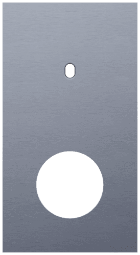 Plaque de recouvrement double, verticale 71 mm d'entraxe, pour une fonction de commutation simple et une fonction de prise de courant, Niko Toggle alu blue grey brushed