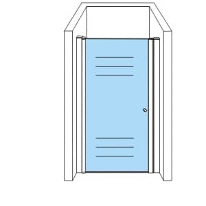 ALONI PORTE PIVOTANTE POUR NICHE - 800X1900MM - CHROME-VERRE CLAIR