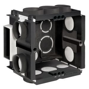 Q range Econ blochet sans courant d'air profondeur 50mm 60 x 60 x 50mm avec 4 entrées de vis