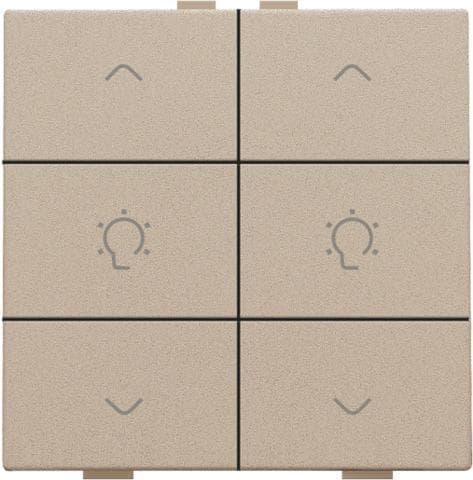 Commande de variateur double pour Niko Home control 6 x Champagne