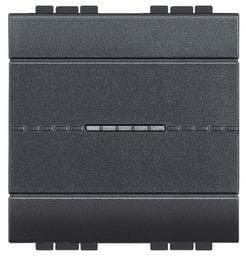 LivingLight - inverseur axial 16AX 250V 2 modules bornes à vis Anthracite