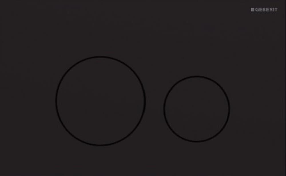 Geberit Sigma40 plaque de commande pour rinçage à 2 volumes ronde noir mat