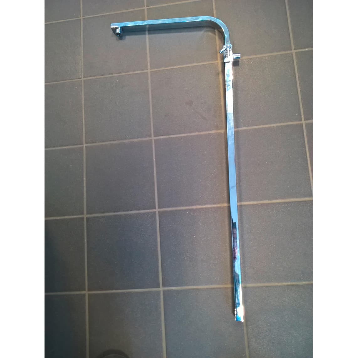 02438 Barre de douche, chromée, angulaire, par ex. pour 61045/2