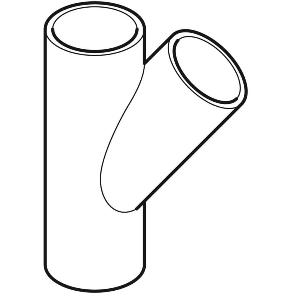 Geberit décharge PE Té simple 45° d=250mm, d1=110mm
