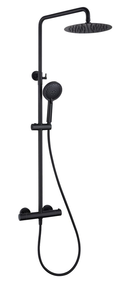 Lana Black système de douche thermostatique noir mat