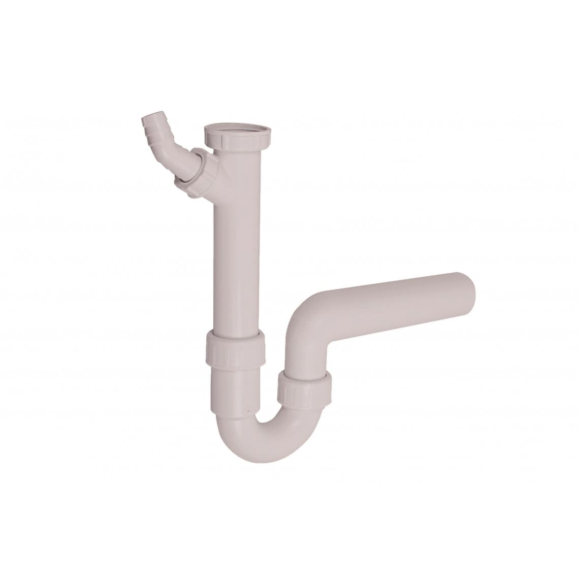 102449 KS VIEGA évier-siphon tubulaire, blanc, 1 1/2" F x 40 mm, avec 3/4" Raccordement de l'appareil