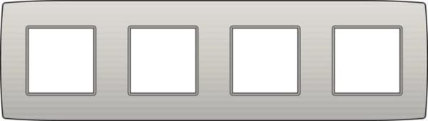 Plaque quadruple horizontale entraxe 71mm Light Grey