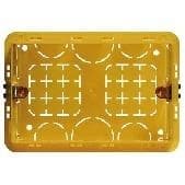 Boîte encastré 3 modules rectangulaire - Jaune - 106 x 71 x 52mm