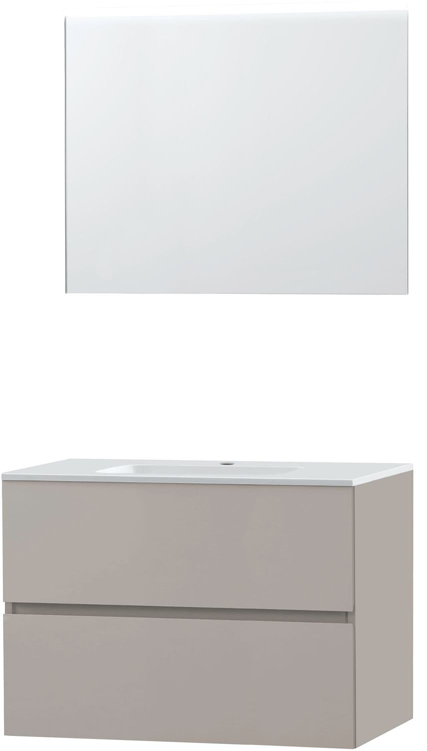 MEUBLE MOLTO POUDRE GRIS 90 PORCELAINE MIROIR