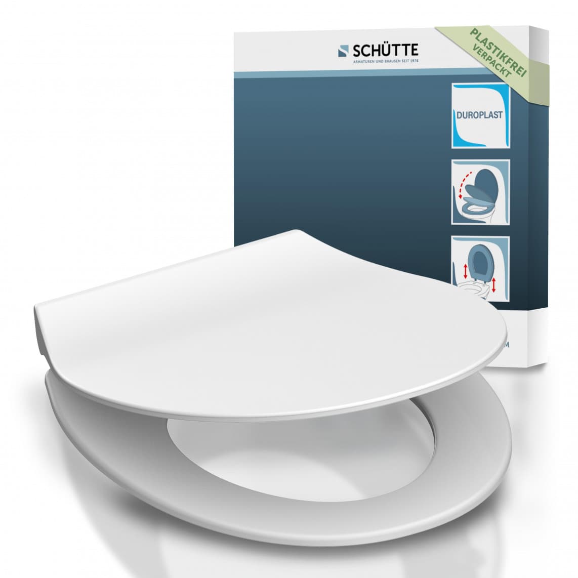 82700 abattant WC en Duroplast SLIM WHITE, avec frein de chute et déclipsable
