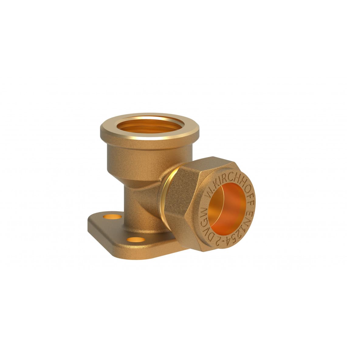 989458117 LT disque mural, vierge, 12 mm x 1/2" F, raccord à serrer pour tube en cuivre,