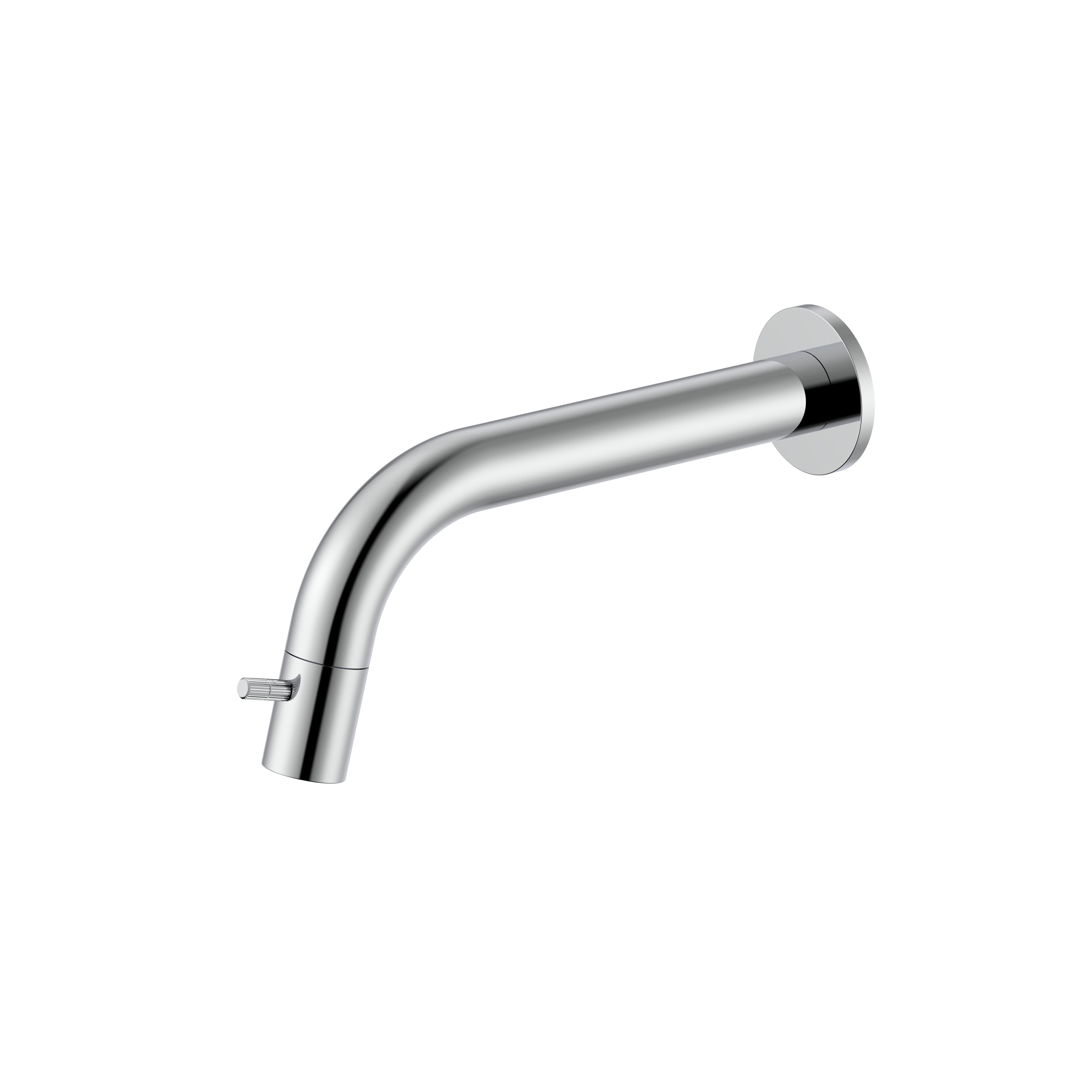 STRIA ROBINET EAU FROIDE – MONTAGE MURAL – RACCOURCISSABLE – BOUTON AVEC STRUCTURE STRIÉE RAFFINÉE – SANS BONDE – CHROME
