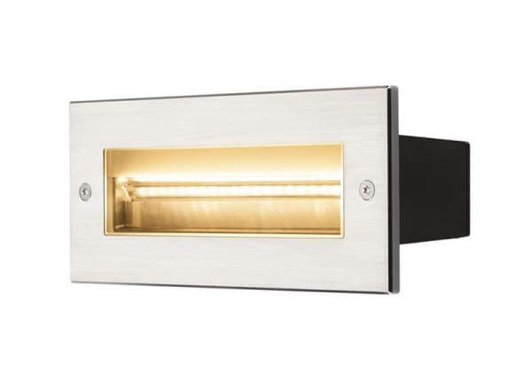 Encastré mural extérieur Brick, Led, 3000K, Inox, 230V, IP67, 850lm, 10W