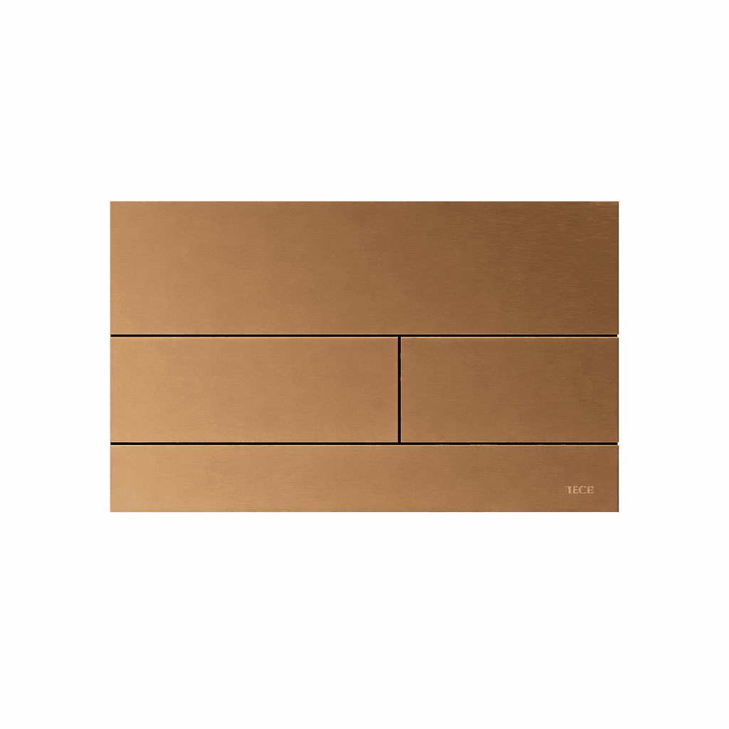 TECESQUARE II METAL - PLAQUE DE DÉCLENCHEMENT WC - INOX - ANTI-TRACE DE DOIGTS - BRONZE BROSSÉ