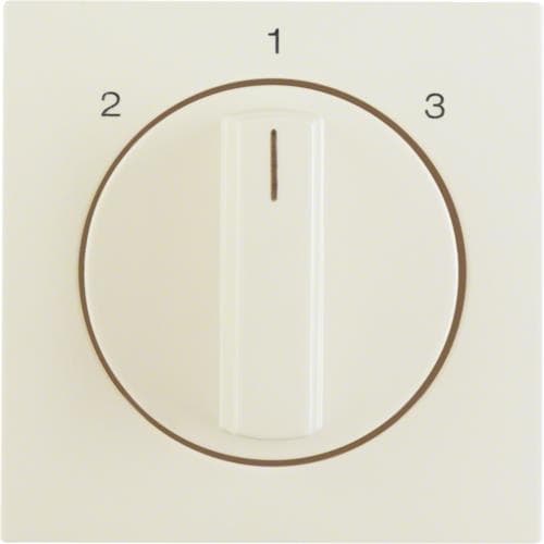 Enjoliveur avec bouton rotatif pour interrupteur 3 paliers sans position 0 S.1 / B.3 / B.7 Blanc,