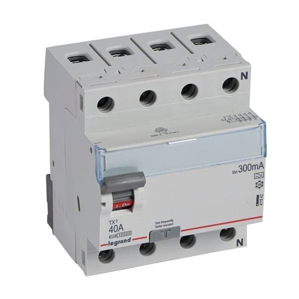 Interrupteur différentiel TX³ 4 pôles 300mA 40A type A - 4 modules