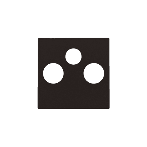 Set de finition pour 2 connexions coaxiale simples pour TV, FM et une connexion satellite, couleur dark brown coated